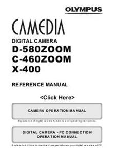 Olympus D 580 manual. Camera Instructions.